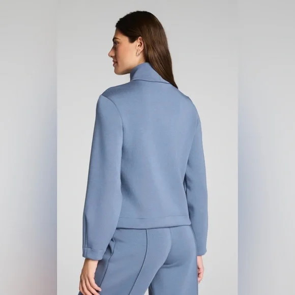 SPANX Women's Airessentials luxe Turtleneck and Straight Leg Pants Set in Rain - Picture 5 of 14